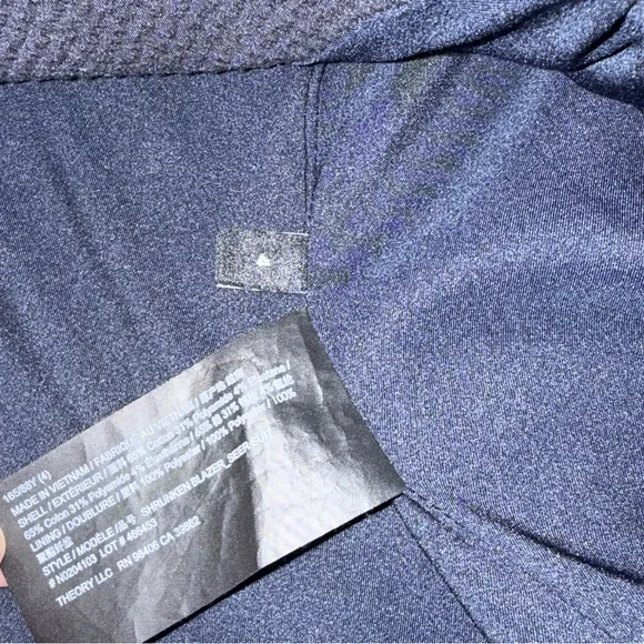 Theory Navy Blue Shrunk Blazer – Size 4 - Picture 10 of 10